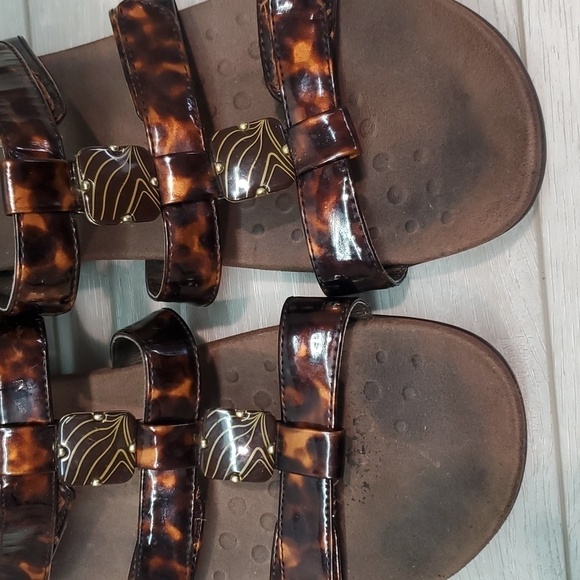 Vionic Women Amber Tortoise  Hook&loop Sandals shoes sz 8 - Picture 6 of 13